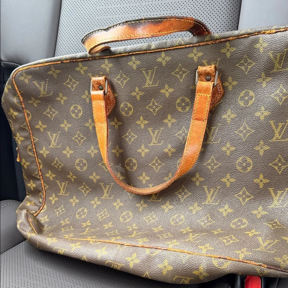 Louis Vuitton Brown and Gold Monogram Briefcase